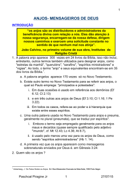ANJOS- MENSAGEIROS DE DEUS