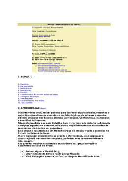 ANJOS-Mensageiros de DEUS I