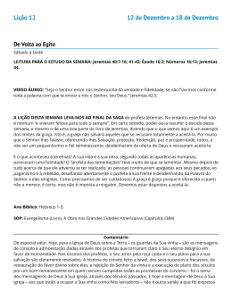Li&ccedil;&atilde;o 12 12 de Dezembro a 18 de Dezembro
