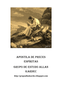 APOSTILA DE PRECES ESPÍRITAS GRUPO DE ESTUDO ALLAN