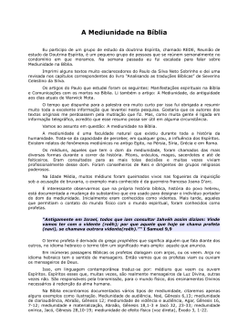 A Mediunidade na B&iacute;blia - Grupo Apolog&eacute;tica Esp&iacute;rita