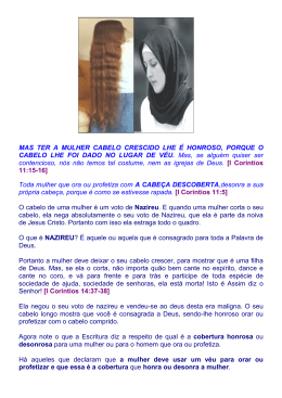 CABELO FOI DADO EM LUGAR DO VÉU