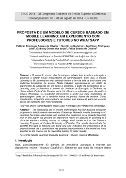 proposta de um modelo de cursos baseado em mobile learning