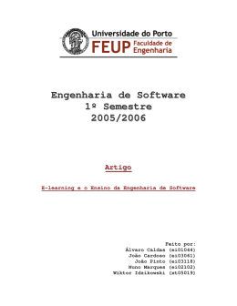 trabalho elearning - Faculdade de Engenharia da Universidade do