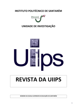 REVISTA DA UIIPS - Instituto Polit&eacute;cnico de Santar&eacute;m