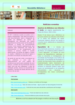 Newsletter 6 - primavera 2011