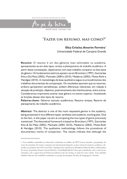 &ldquo;Fazer um resumo, mas como?&rdquo;