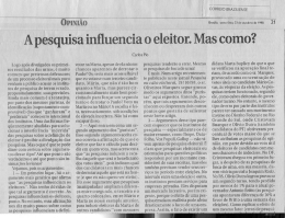 A pesquisa influencia o eleitor. Mas como?