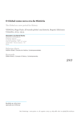 O Global como nova era da Hist&oacute;ria