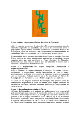 Como criar um F&oacute;rum Municipal de Educa&ccedil;&atilde;o