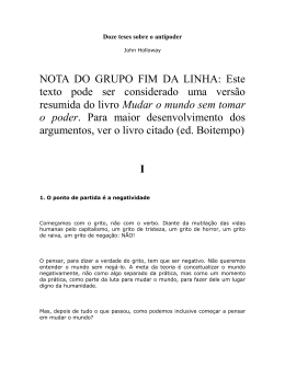 Doze teses sobre o antipoder