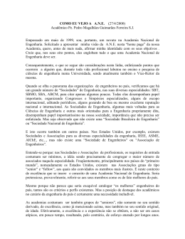 COMO EU VEJO A A.N.E. (27/4/2000) Acadêmico Pe. Pedro