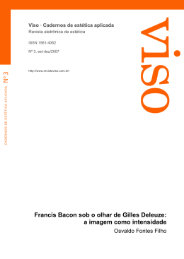 Francis Bacon sob o olhar de Gilles Deleuze: a imagem como