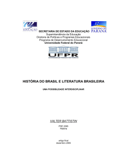 hist&oacute;ria do brasil e literatura brasileira