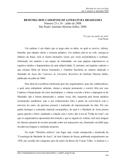 Resenha dos Cadernos de Literatura Brasileira