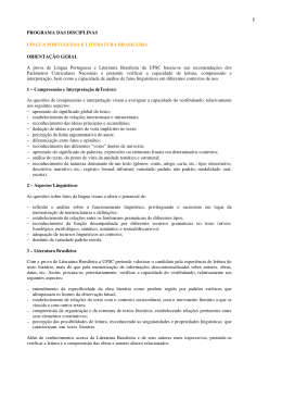 Programa das Disciplinas para o Vestibular UFSC/2010 [PDF *]