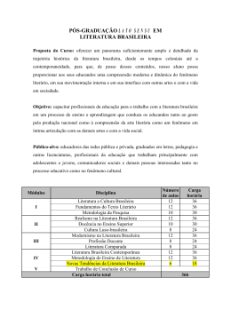 pós-graduação lato sensu em literatura brasileira