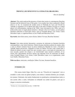 PRESEN&Ccedil;A DO MINICONTO NA LITERATURA BRASILEIRA