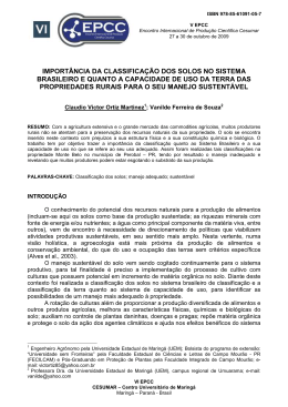 importância da classificação dos solos no sistema