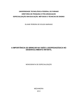 a importância do brincar na visão ludopedagógica no