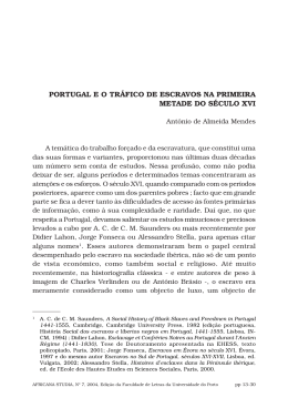 portugal e o tr&aacute;fico de escravos na primeira metade do s&eacute;culo xvi