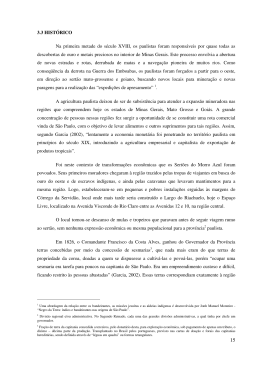 3.3 HIST&Oacute;RICO Na primeira metade do s&eacute;culo XVIII, os paulistas