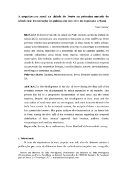 Artigo - A Arquitectura rural no Porto na primeira metade do s&eacute;culo XX