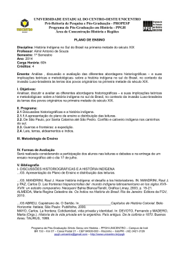 Hist&oacute;ria Ind&iacute;gena no Sul do Brasil na primeira metade do s&eacute;culo XIX