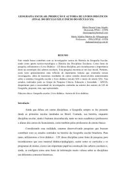 GEOGRAFIA ESCOLAR - Universidade Federal da Para&iacute;ba