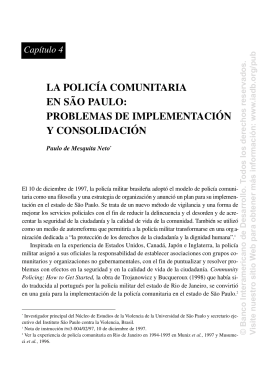 la polic&iacute;a comunitaria en s&atilde;o paulo