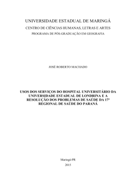 Usos dos serviços do Hospital Universitário da