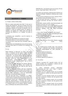 GRAM&Aacute;TICA &ndash; VERBOS - Refferencial Cursos