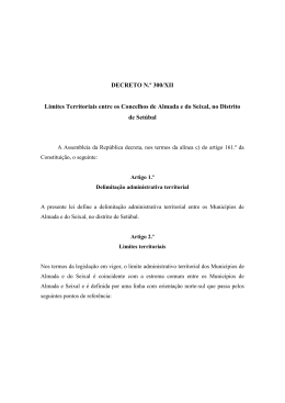 DECRETO N.º 300/XII Limites Territoriais entre os Concelhos de