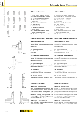13.4 Informa&ccedil;&atilde;o t&eacute;cnica - Datos t&eacute;cnicos