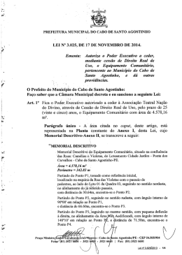 PREFEITURA MUNICIPAL DO CABO DE SANTO AGOSTINHO