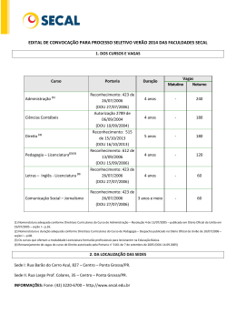 edital de convoca&ccedil;&atilde;o para processo seletivo