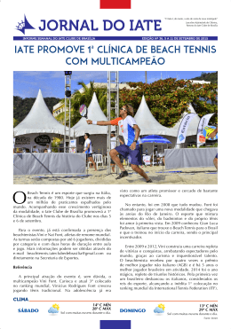 Iate promove 1&ordf; Cl&iacute;nICa de BeaCh tennIs Com multICampe&atilde;o