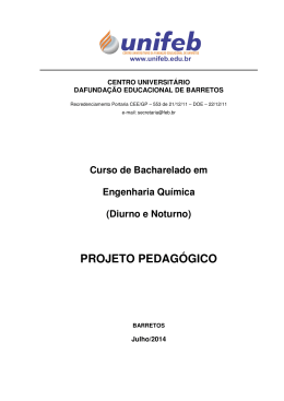 PROJETO PEDAG&Oacute;GICO