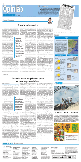 A sombra da suspeita Telefonia m&oacute;vel e o primeiro passo de uma