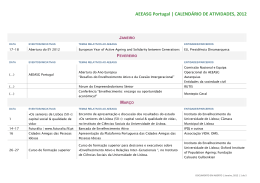 AEEASG Portugal | CALEND&Aacute;RIO DE ATIVIDADES, 2012