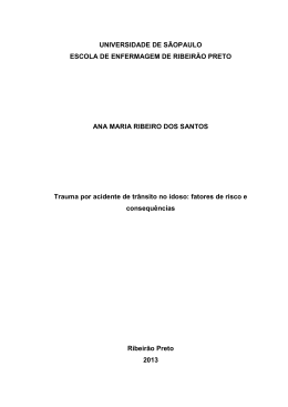 Trauma por acidente de trânsito no idoso: fatores de risco e