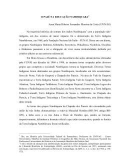 O PAJ&Eacute; NA EDUCA&Ccedil;&Atilde;O NAMBIQUARA Anna Maria Ribeiro
