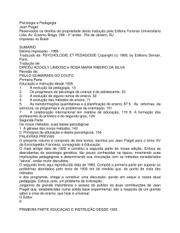 Psicologia e Pedagogia Jean Piaget Reservados os