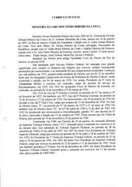 CURRICULUM VITAE MINISTRO ÁLVARO MOUTINHO RIBEIRO