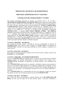 contrato 273/2013 - Prefeitura Municipal de Quirinópolis