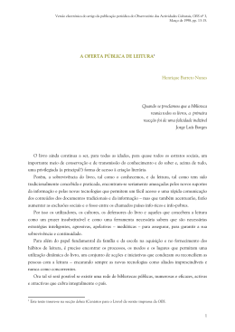 A oferta p&uacute;blica de leitura