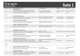 Programa&ccedil;&atilde;o de bancas e hor&aacute;rios em Manaus