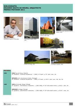 Eduardo Souto de Moura. Bibliograf&iacute;a susceptible a