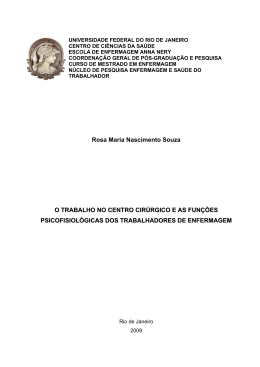 Rosa Maria Nascimento Souza O TRABALHO NO