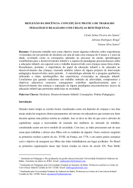 reflexão da docência: concepção e prática de trabalho